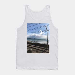 Lucrino Beach with Train Tracks Tank Top